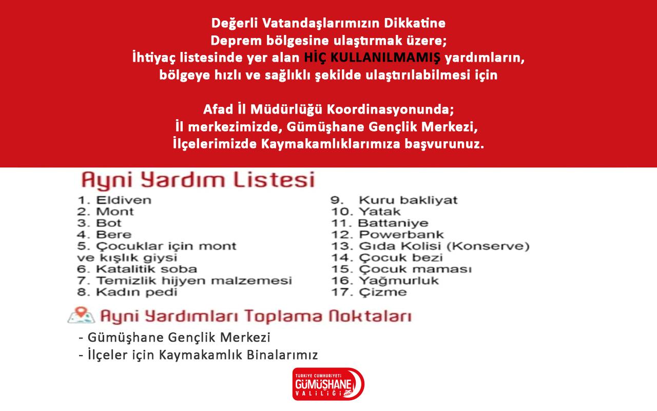 Haydi Gümüşhane Gazze İçin Hayır Çarşısına!!!