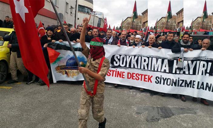 Gümüşhane’de Filistin İçin Bin Kişi Yürüdü