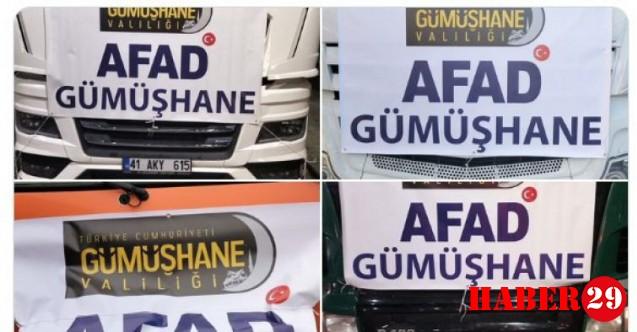 Gümüşhane AFAD’dan Trabzon’a destek