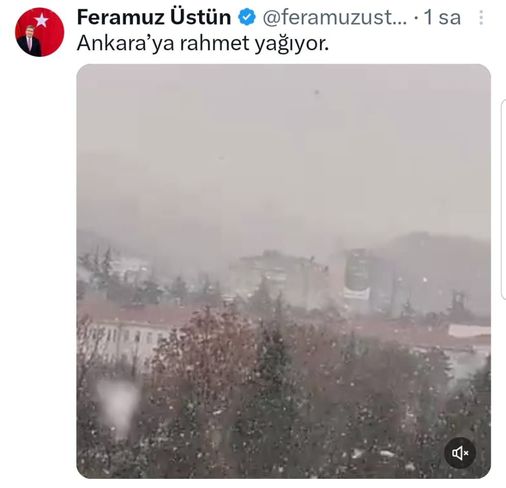 Çare Olur Mu? Gümüşhaneli İsim Paylaştı: “Ankara’ya Rahmet Yağıyor”
