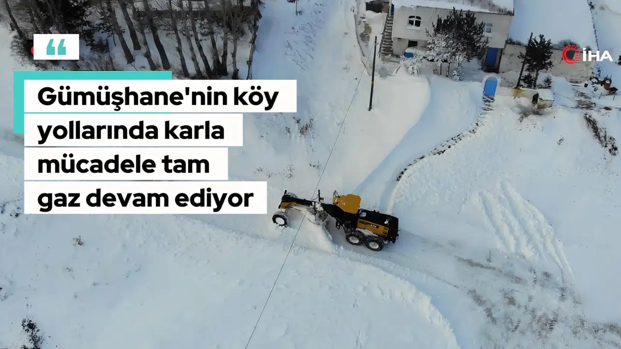 Gümüşhane İl Özel İdaresi’nden köy yollarında kesintisiz kar mesaisi