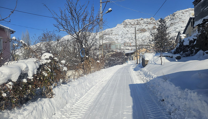 Bodrum’u Andıran Manzara Gümüşhane’den: Bağlarbaşı’nda Kış Güzelliği