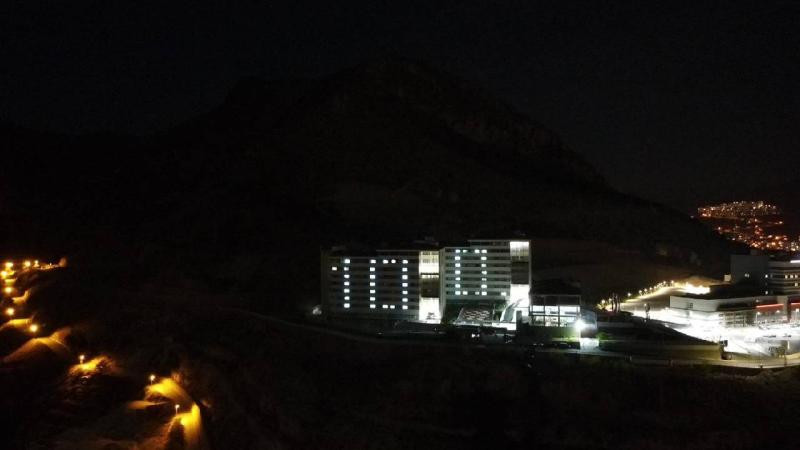 Gümüşhane’deki KYK Yurdunda Cumhuriyetin 100. Yıl Işıklandırması