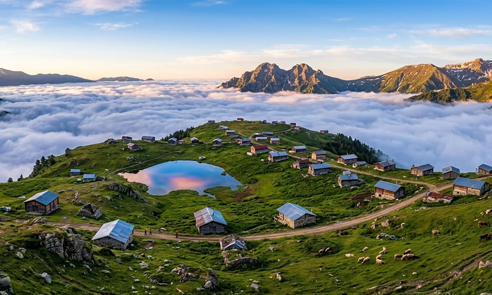 Gümüşhane’nin Bulutlarla Komşu Yaylası: Kazıkbeli’nde Manzara Büyülüyor